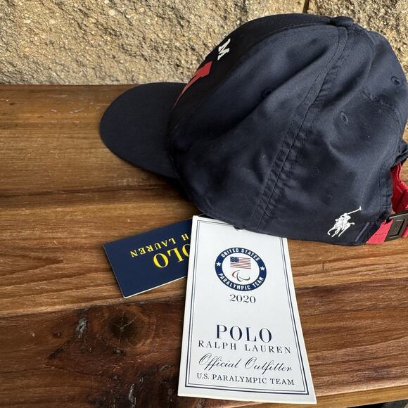 Polo Ralph Lauren Cap/Hat 2020 Olympics Paralympic Team USA Navy Blue &. Red NWT - Picture 5 of 7